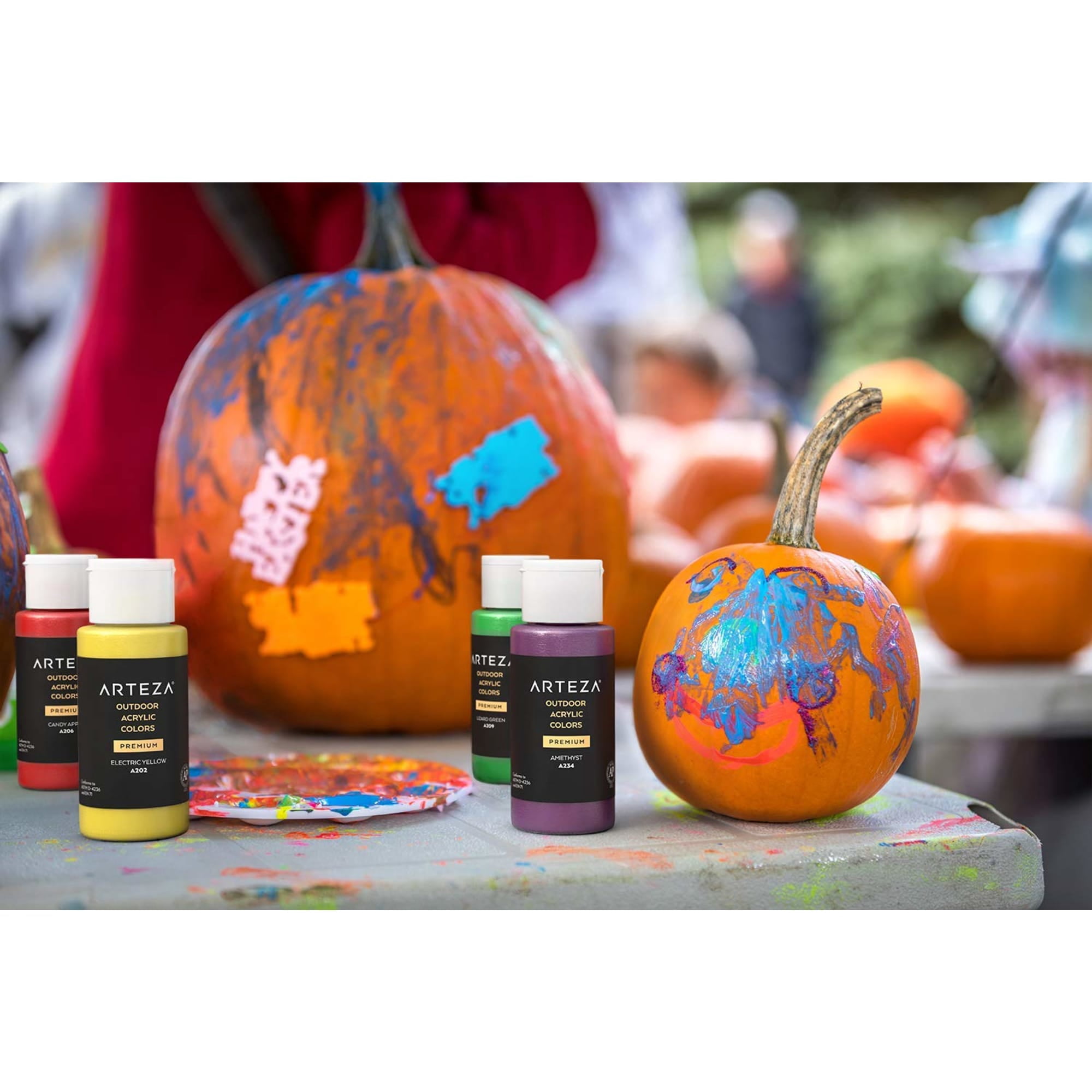 Arteza Outdoor Acrylic Multi-Surface Paint, Multicolor, Set of 20, 59 mL