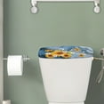 thumbnail image 2 of ZIATUBLE Sunflower Toilet Tank Cover Lid Marble Stripes Toilet Tank Lid Dust Cover Soft Toilet Tank Lid Covers for Bathroom Pack of 2 Machine Washable Toilet Lid Tank Protector Covers, 2 of 5