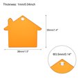 thumbnail image 2 of Unique Bargains House Shape Blank Tags Metal Stamping Tag Blank Dog ID Tags, Yellow Engraving Tags, 10 Pack, 2 of 7