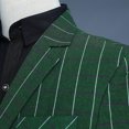 thumbnail image 5 of Stamzod Men's Vertical Stripe Tuxedo Blazer Suits Slim Fit Double-Breasted Suit Jacket one Button Vest And Pants Sets Vintage formal Prom Dinner Suits on Sale, 5 of 6