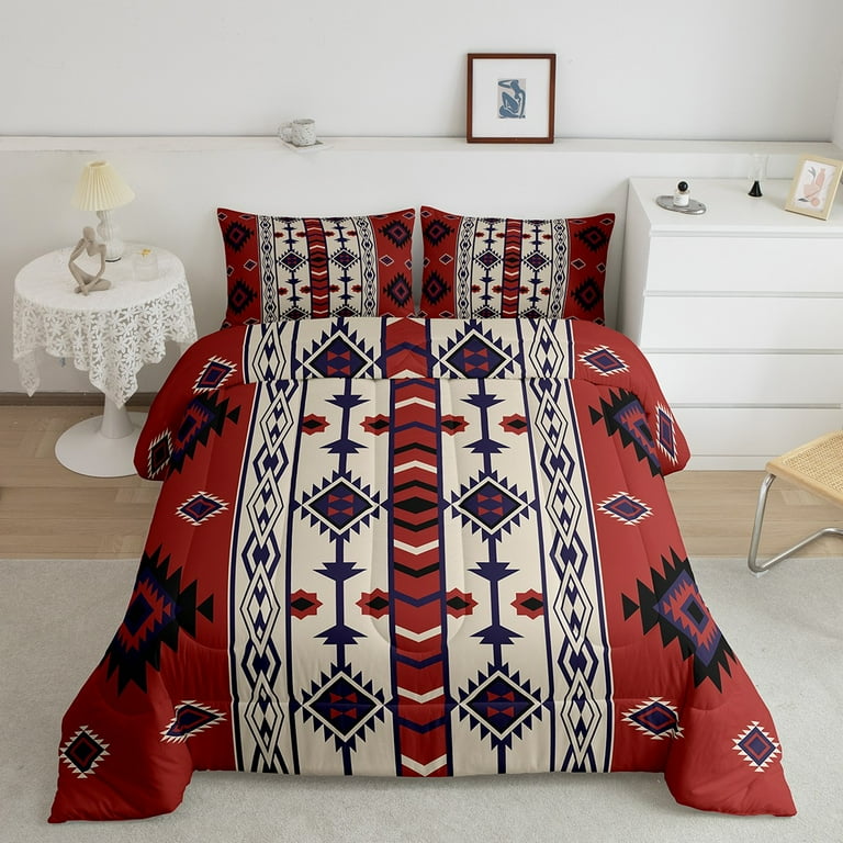 Set di biancheria da letto per bambini con motivo nativo americano del sud-ovest set di biancheria da letto geometrico per ragazzi e ragazze set Trapunta tribale da donna e uomo con 1