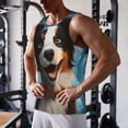 thumbnail image 5 of Rateoe Playful Smile Cute Dog Pattern Sleeveless Gym Shirt Muscle Tee Breathable Workout Shirt Slim-Fit Tank Quick Dry Fit Muscle Tank Top Bodybuilding Sleeveless T Shirt-3X-Large, 5 of 7