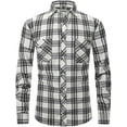 thumbnail image 1 of Camisa informal a cuadros para hombre, estilo formal, de negocios, de corte entallado y con bolsillos para uso social en la calle, 1 of 4