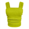 thumbnail image 1 of Timegard Débardeurs de Sortie pour Femmes Sans Manches Ajusté Froncé Confortable Décontracté Court Blouse Camis, 1 of 3