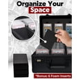 thumbnail image 4 of ATCOVE Graded Card Case &ndash; Durable PSA Slab Case with Combination Lock &ndash; 3 Row Graded Card Storage Box with 6 Foam Inserts &ndash; Compatible with PSA, 4 of 7