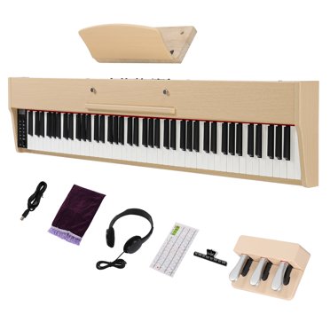 Ktaxon 88-Key Weighted Digital Piano - Bluetooth MIDI Keyboard With Triple Pedal For Beginners