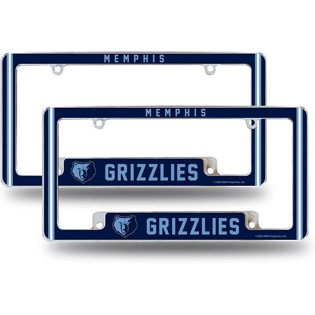 Memphis Basketball Grizzlies (Set of 2) Chrome Metal License Plate