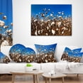 thumbnail image 4 of Designart Blooming Alabama Cotton Field - Landscape Printed Throw Pillow - 12x20, 4 of 5