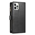 thumbnail image 2 of Funda con tapa estilo vintage para iPhone 13 Pro Max, ranura para múltiples tarjetas, protección total, estilo retro, material PU+TPU, 2 of 5