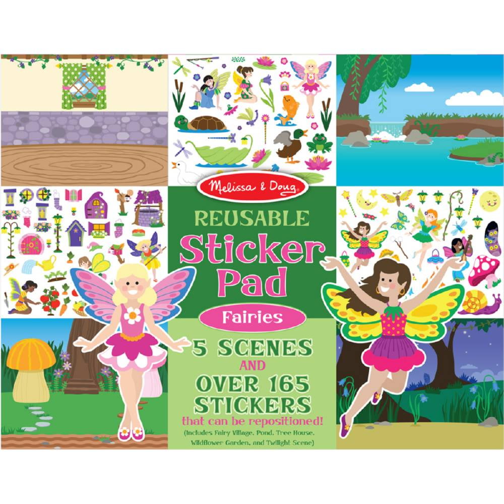 Melissa & Doug Reusable Sticker Pad Fairies 200+ Stickers