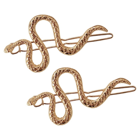 YIEMEEN 2pcs Metal Snake Hair Clips Barrettes Hairpin Accessory for Fashion Enthusiasts