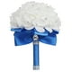 thumbnail image 5 of XmhyTop Ramo de novia de rosas artificiales, ramo de flores blancas para dama de honor con cintas de diamantes, ramos de flores falsas para bodas, compromisos, iglesias, 5 of 5
