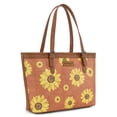 thumbnail image 4 of Montana West Women's Wrangler Tote Bag - Sunflower Floral Purse, Western Style Shoulder Bag, Ideal Memory-Keeper, Brown, 4 of 7