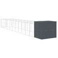 thumbnail image 3 of vidaXL Dog House with Run Anthracite 84.3"x260.2"x71.3" Galvanized Steel, 3 of 95