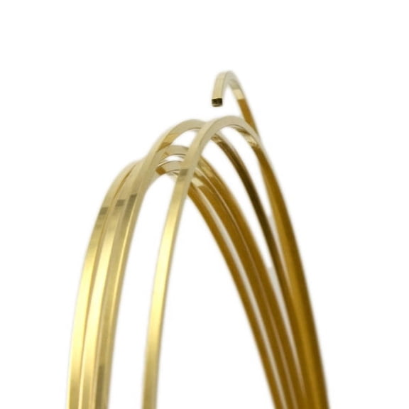 18 Gauge Square Half Hard Yellow Brass Wire 5FT