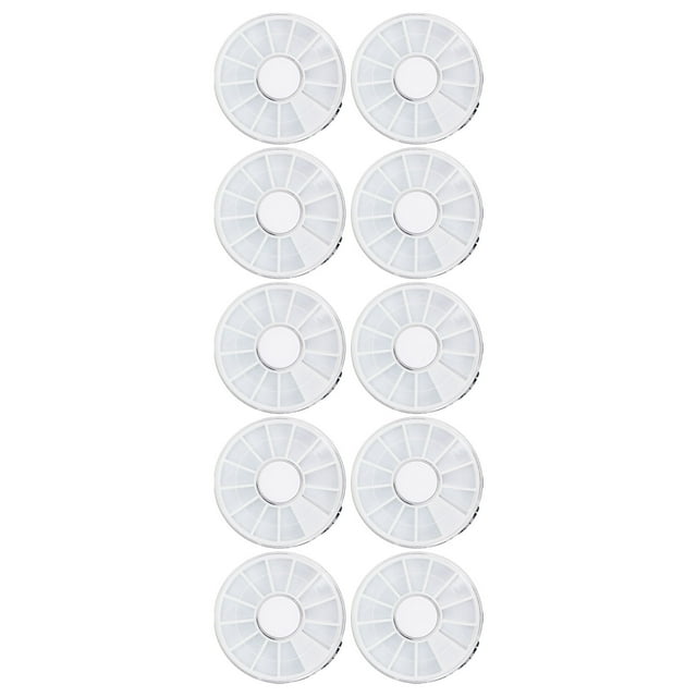 Nail Art Storage Box, Round Jewelry Container Dustproof Waterproof for Manicure for Earrings for Pills