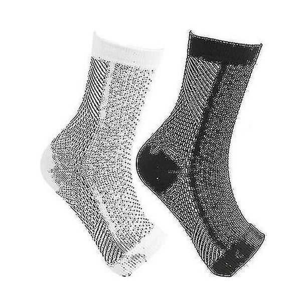 S M 2 pares de calcetines de compresión para neuropatía, soporte para el arco del tobillo, calcetines protectores