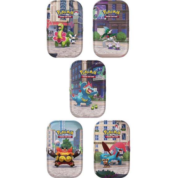 Pokemon TCG Lumiose City Mini Tin Complete Set BUNDLE - All 5 Tin Designs - 10 Booster Packs Total