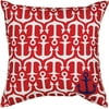 18" Red, White and Blue Nautical All Over Anchor Printed Indoor/ Outdoor Decorative Pillow