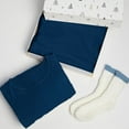 thumbnail image 6 of 3 Piece Lounge Gift Set, Nightshirt, Socks and Throw Blanket, Medium, Red, 6 of 11