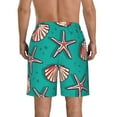 thumbnail image 3 of Disketp Men'S Swim Trunks Hawaiian Breathable Surf Beach Swimsuits Mesh Lining Beach Shorts With Pockets-Starfish And Shell, 3 of 9
