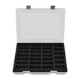 thumbnail image 4 of Estuche de almacenamiento para coches modelo 1/64, portátil, multifuncional, protector, resistente al polvo, con 27 compartimentos, organizador para coches de juguete. Azul, 4 of 10