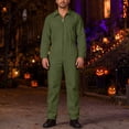 thumbnail image 2 of Mens Solid Color Coveralls Collared Long Sleeve Zip Up Utility Jumpsuits with Pockets Mechanic Workwear Boiler Suits, 2 of 8