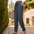 thumbnail image 7 of Diufon Lounge Pants for Women Elastic Waist Drawstring Pants Solid Color Trousers with Pockets, 7 of 7