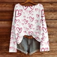 thumbnail image 4 of YUEHUA Heart Sweater for Women Valentine's Day Sweaters Cute Love Plus Size Valentines Sweatshirts with Hearts Crew Neck Pullover Tops Clothing, L, 4 of 4