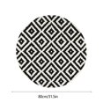 thumbnail image 3 of Aihimol Checkered Round Bathroom Rugs,31.5" Machine Washable Black and White Bath Rug for Bathroom Non Slip Water Absorbent Bath Mat, 3 of 6