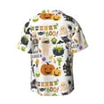 thumbnail image 2 of Disketp Men's Hawaiian Trick or Treat Print Shirts Button Down Holiday Beach Shirts-3X-Large, 2 of 7