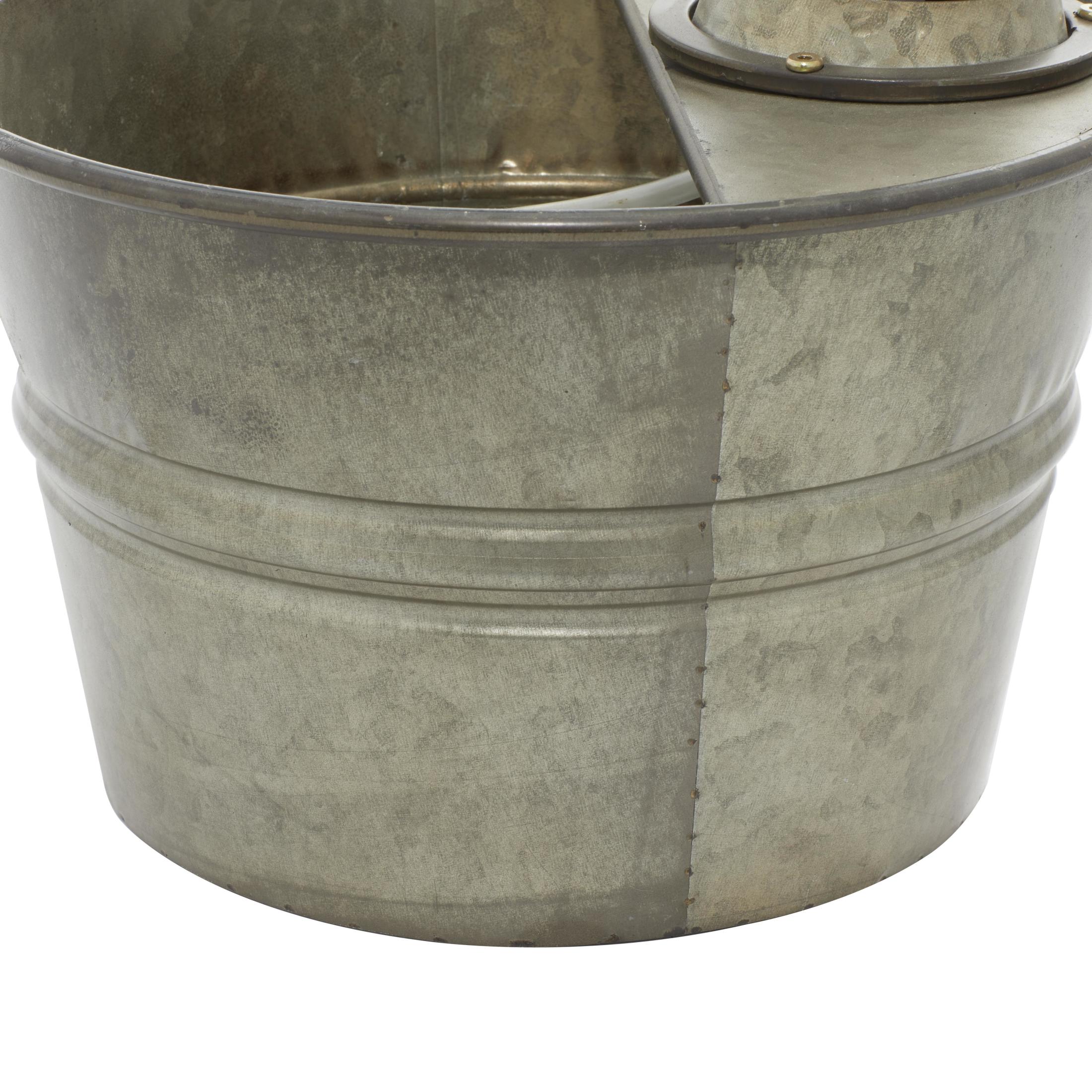 DecMode Gray Fountain Indoor Outdoor Decor with Pump Style Faucet