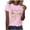 Pink(Style 6), variant on Summer T Shirts for Women Cute Blouses Casual Short Sleeve Maple Leaf Print Graphic Tee Tops
