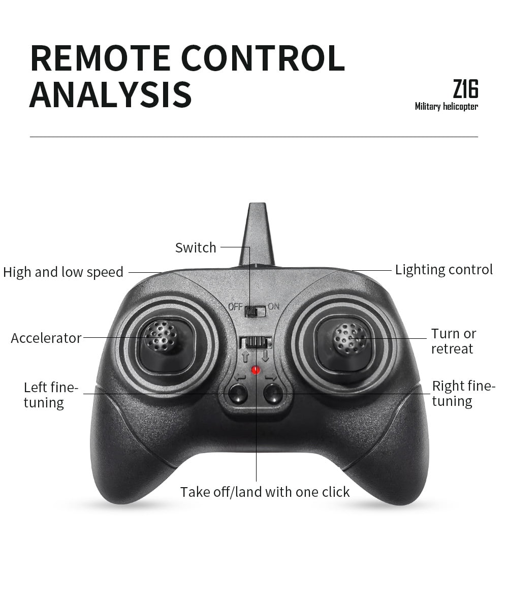3.5CH Remote Control Helicopter Z16 Simulation Fighter Plane with Altitude Hold, Electric Toy Aircraft Model RC Helicopter