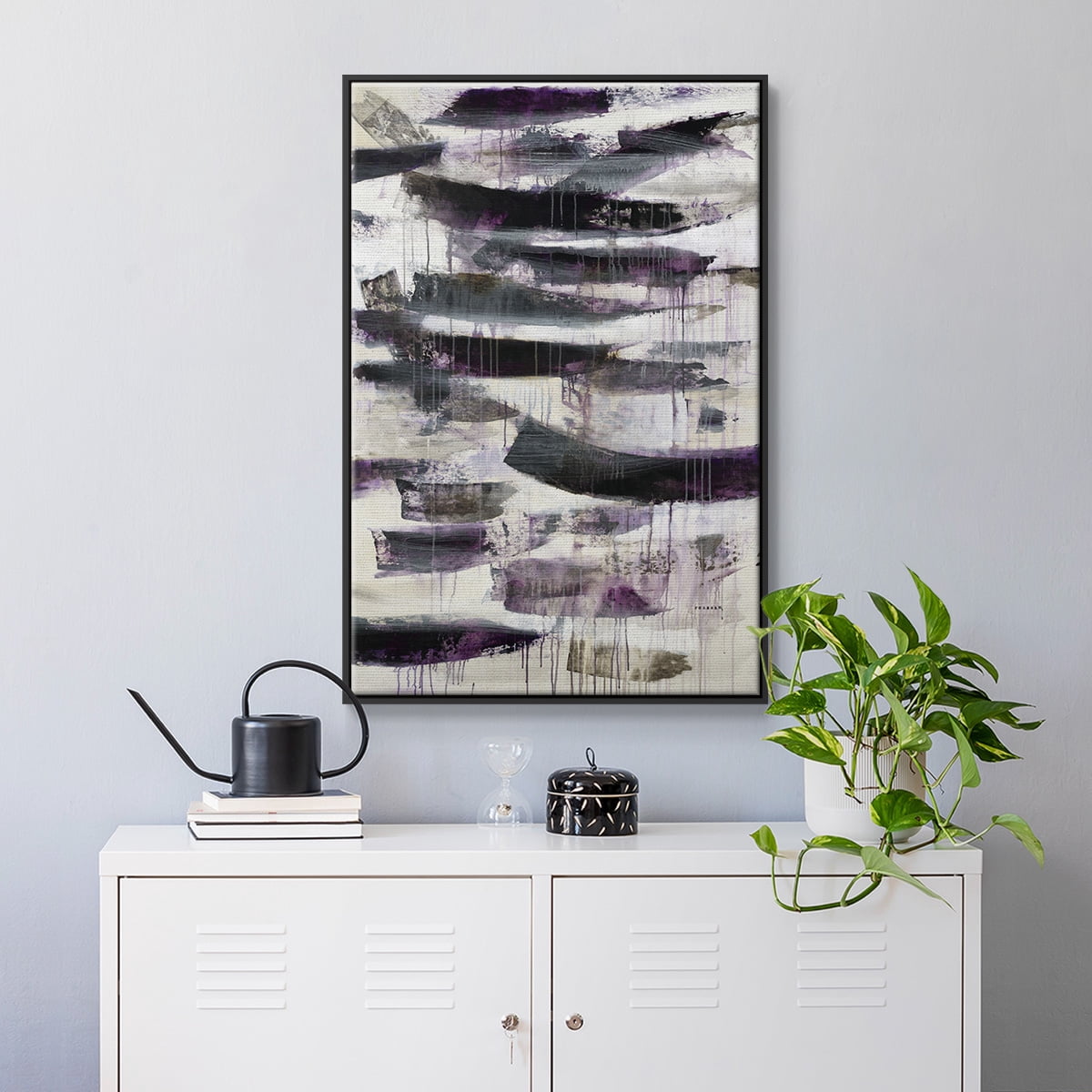 Helix #2 Framed Premium Gallery Wrapped Canvas - Ready to Hang - 17 x 25 - Black Floating Frame