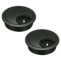 2 Pcs Desk Grommet 2 Inch,Zinc Alloy Round Desk Hole Cover,49.5mm,Black