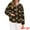 Brown, variant on Fleece Jacket Floral Print Long Sleeve Outwear XS Brown