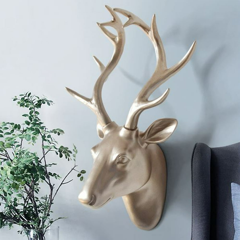 European Innovative Wall Hanging Three-dimensional Animal Head Deer Head Resin Craft Wall