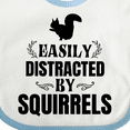thumbnail image 4 of Inktastic Easily Distracted by Squirrels Boys or Girls Baby Bib, 4 of 4