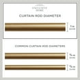 thumbnail image 7 of EXCLUSIVE HOME Topper 1" Curtain Rod and Coordinating Finial Set, Gold, Adjustable 36"-72", 7 of 7