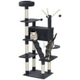 thumbnail image 1 of PawHut 59 Inch Large Cat Tree with Sisal Scratching Posts, Cozy Condo, 1 of 10