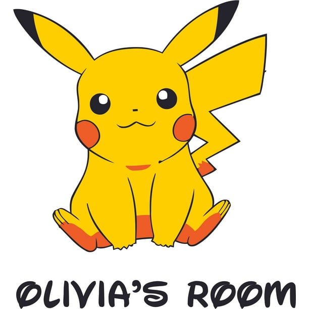 Poke Monster Pica Pika Cartoon Customized Wall Decal ...