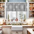 thumbnail image 2 of Christmas Kitchen Valances for Windows Christmas Grey Snowflakes 54" W x 18" L Window Valances Rod Pocket Short Curtains for Bathroom, Living Room, Bedroom, Farmhouse, Cafe, 2 of 6