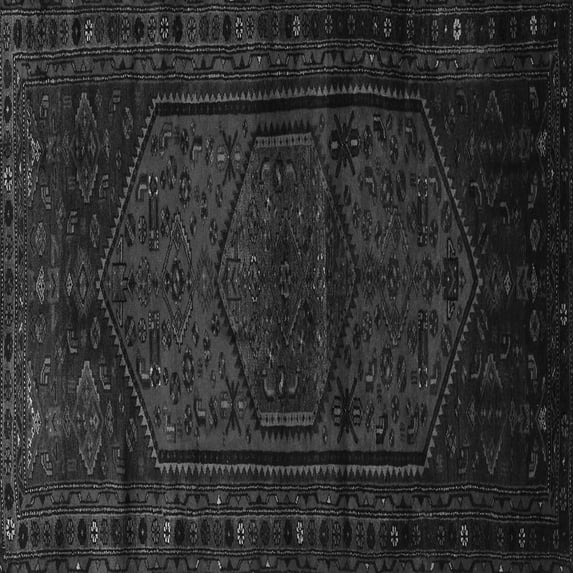 Ahgly Company Indoor Square Persian Gray Traditional Area Rugs, 6' Square