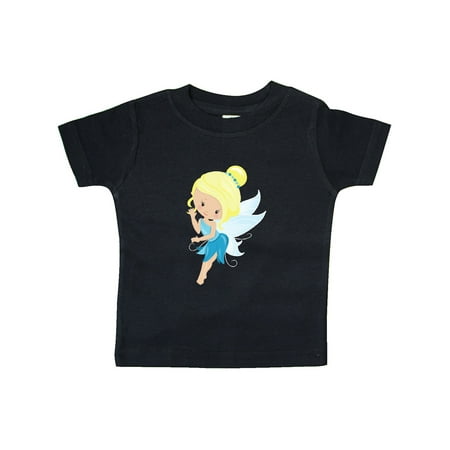 

Inktastic Cute Fairy Blonde Hair Fairy In Blue Dress Gift Baby Girl T-Shirt