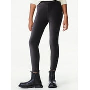 Free Assembly Girls Ribbed Velour Leggings, Sizes 4-18