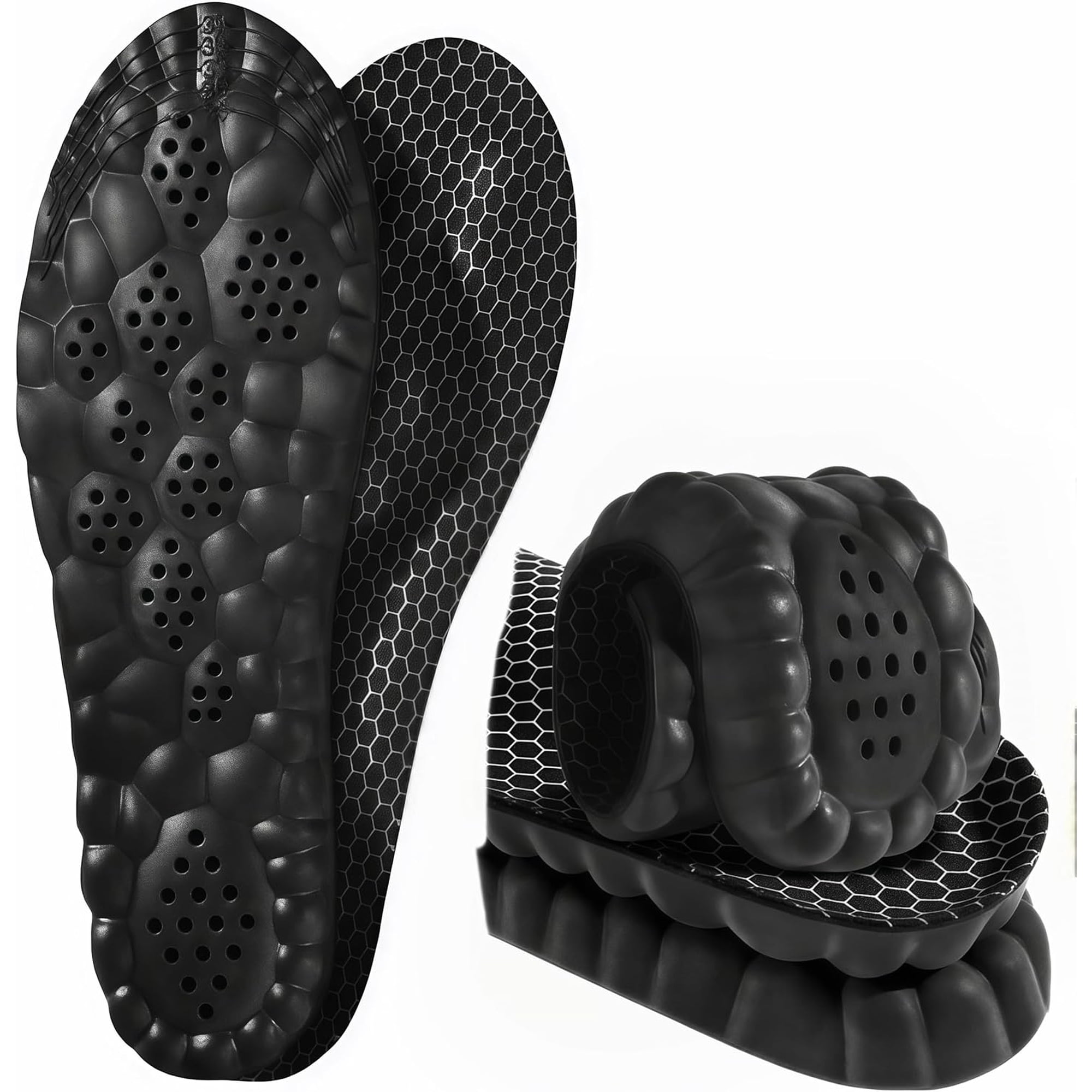 Cloud Soles for Men & Women – 4D Anti Fatigue & Shock Absorption Insoles, Arch Support Orthopedic Inserts for Foot Pain Relief, Plantar Fasciitis, Heel Pain