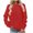 Red, variant on Crewneck Sweatshirts Women Fashion Casual Pullover Solid Color Long Sleeve Tops Workout Pullover Sweatshirt Fall Fashion for Women 2025 Trendy