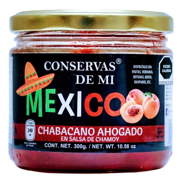 Chabacano Ahogados en Chamoy CONSERVAS DE MI MEXICO 300 g