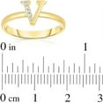 thumbnail image 4 of Floreo 10k Yellow Gold Letter A-Z Small Block Alphabet Character CZ Initial Ring, 4 of 5